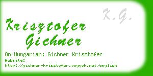 krisztofer gichner business card